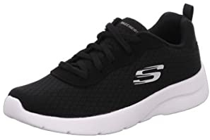 Skechers Damen Dynamight 2.0 Eye To Eye Sneaker, Black Mesh Durabuck White Trim, 40 EU