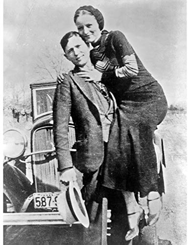 Fine Art Prints Clyde Barrow Gang Bonnie Parker Criminal Foto XL Wandkunst-Posterdruck