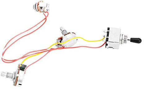 Bnineteenteam Wiring Harness 3 Way Toggle for LP Electric Guitar,3 Way Push Pull Switch Wiring Harness Kit for Dual Humbucker Guitar Wiring Harness Performance Accessory Musical Instrument Accessories