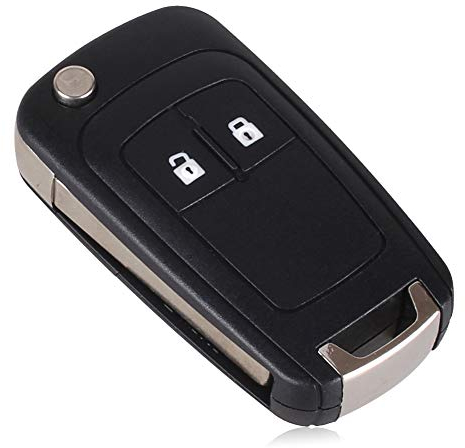 Kelay 2 Tasten Autoschlüssel Gehäuse Fernbedienung Ersatz kompatibel für Opel Buick Astra Insignia Vectra Chevrolet Cruze Aveo Spark Captiva Orlando black-1pcs