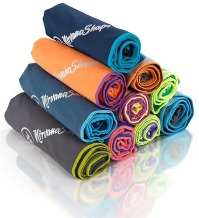 NirvanaShape Mikrofaser Handtuch - Reisehandtuch, Badetuch für Urlauber - kompakte, schnelltrocknende Microfaser Handtücher als Strandtuch, Sporthandtuch - für Reisen, Camping, Sport - 120 x 60 cm