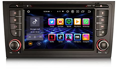 8 Kern Android 14 Autoradio für Audi A6 S6 RS6 Allroad DVD IPS DAB+ GPS Navigation Wireless Carplay Android Auto Bluetooth WiFi A2DP RDS FM/AM Radio Canbus 7 Zoll Bildschirm