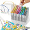 Arrtx Brush Marker set, OROS 80 Farben Pinsel Stifte, Pinsel & Meißel Marker, Permanent Graffiti stifte auf Alkoholbasis für Kinder, Anfänger, Künstler zum Ausmalen, Zeichnen und Illustrieren