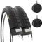 ECOVELO Unisex – Erwachsene Stradale 2 Reifen 20 x 1,75 (47-406) + Kammern, Schwarz, 20 X 1.75