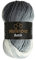 Wollbiene Batik Wolle mit Farbverlauf mehrfarbig 100g Multicolor Strickwolle Häkelwolle (5000 schwarz grau weiß)