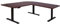 Mendler Eck-Schreibtisch HWC-D40, Computertisch elektrisch höhenverstellbar 178x178cm 84kg MVG - Kirsch-Dekor, schwarz