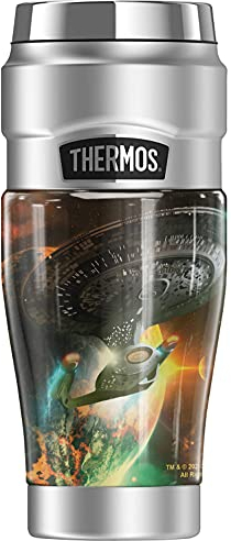Star Trek Next Generation Enterprise Gobelet de voyage isotherme en acier inoxydable à double paroi 473 ml