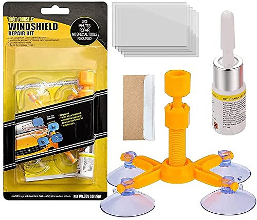Windshield Repair Kit - Professional Windscreen Windshield Repair Tool Set, Quick Fix DIY Car Auto Kit Window Glass Scratch Repair Kits for Cracks/Scratch/Chips/Nicks/Half-Moon