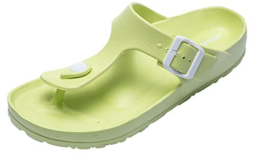 JOMIX Infradito Donna Piscina Spiaggia Ciabatte Donna Gomma Comode Casa Mare SD2225 SD8062 (Verde, 38)