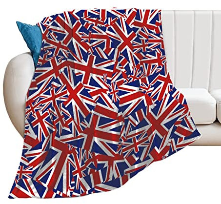 Kuscheldecke Union-Jack Wohndecke Weich Warm Flanell Fleecedecke Sofadecke Bettüberwurf 150×200cm