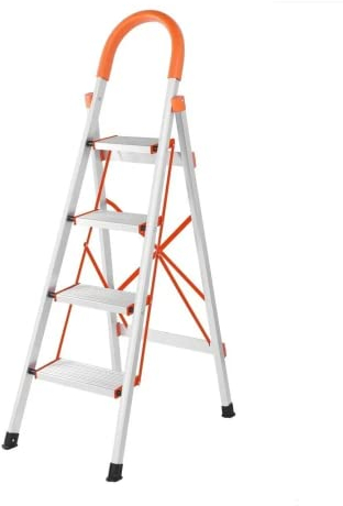 TREPPE Escalera Aluminio Plegable Tijera 4 Peldaños Domestica