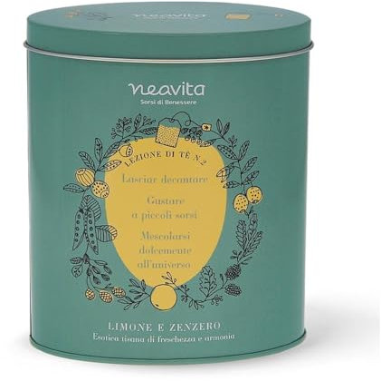 Neavita Lezioni di Tè - Tisana Limone e Zenzero, 12 filtroscrigno