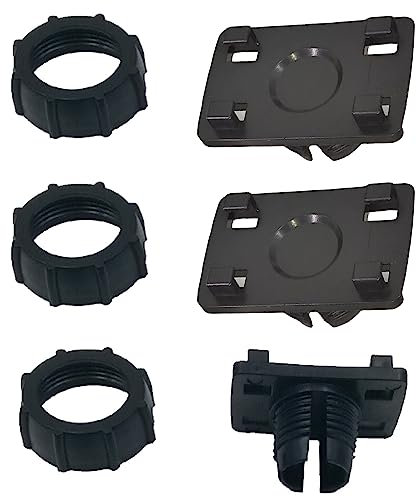 ThtRht 4 Pack 17mm Ball Joint Socket to 4-Button Lock Adapter Connector Base Support Mount Stand Bracket for Carplay Screen Backup Camera Monitor Car Auto Stereo GPS Bike Handlebar Bag Phone Holder
