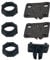 ThtRht 4 Pack 17mm Ball Joint Socket to 4-Button Lock Adapter Connector Base Support Mount Stand Bracket for Carplay Screen Backup Camera Monitor Car Auto Stereo GPS Bike Handlebar Bag Phone Holder