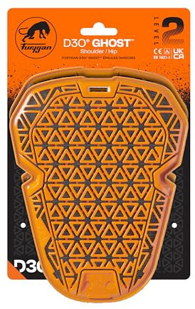 Furygan Protection Hombros o Caderas D3O Ghost L2 Unisex-Un par Invisible Discreto Nivel 1 de protección Aprobado para los Pantalones de la motocicleta-D3O Tecnología de Seguridad, Orange, Talla única