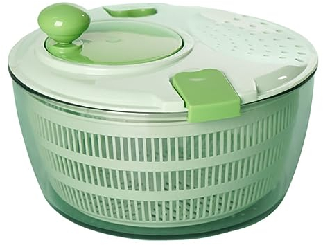 Fiorky Dehydrator, Food Dehydrator, 4L Vegetable Fruit Drain Basket Large Capacity Fruit and Vegetable Drainer Multi-Use Secure Lid Lock Kithchen Supplies