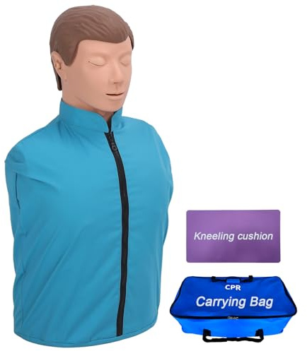 DRXRD Hilfe-Trainingspuppe Reanimationspuppe CPR-Erste-Hilfe-Trainingspuppe mit Tragetasche und Kniematte für Üben und Verbessern der Erste-Hilfe-Fähigkeiten