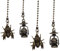 Pastlla Juego de 2 cadenas de bronce para ventilador de techo de 14 pulgadas, cadena decorativa vintage para lámpara de pared, ventilador de iluminación con conector, estilo C (Cicada)