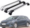 DachträGer RelingträGer für Kia Ceed Sportswagon SW Estate 2018-2022, Dachgepäckträger Alu Dachgepäckablage AbschließBar Bis Belastbar 300 Kg, Black+Silver-1-Pair