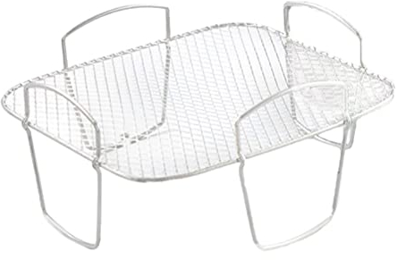 Ejoyous Air Fryer Rack, Freidora de aire caliente de acero inoxidable, parrilla, freidora de aire caliente, accesorios cuadrados para freidoras de aire, ollas a presión, ollas de bambú (parrilla)
