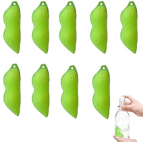 YaLiyA Magic Beans Bottle Cleaning Sponge 9 PCS Nettoyeur de Bouteilles Éponge de Cuisine éponges de Nettoyage de Bouteilles réutilisables Outil de Nettoyage de la Maison pour dortoir Restaurant