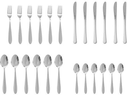 Pintinox - Set 24 Posate Serie Retrò in Acciaio Inox 18/10, Made in Italy (6 Persone)