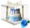 Wentsent 10 INCH Transparente Tortenbox, Tortenkarton Hoch Tortenschachtel Geschenkbox Durchsichtig Cake Box Dessert Box Würfelschachteln mit Deckel und Band für Geburtstag Geschenk 30x30x25cm
