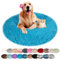 nvdsivee Hundebett Rund Katzenbett PlüSch Hundebetten Maschinenwaschbar Hundematte Hundekissen für Kleine Mittelgroße Grosse Hunde mit Rutschfestem Boden Blau 80cm