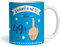 The Card Zoo Funny 50th Birthday Gift Middle Finger 49+1 Joke Blue Photo Personalised Mug - Gift for Birthday, Custom Personalised Gift, Coffee Mug, Tea Mug, Cup