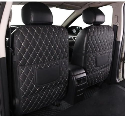 OZFRVXUG Auto Rücksitz Anti Kick Pad Für Renault Kadjar Renault Zoe, PU Leder Autositz Rückenlehne Anti-Kick Pads Rückenlehnenschutz Innere Zubehör,E