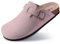 Comwarm Sabots unisexes en daim pour femme - Antidérapants - Avec semelle de qualité supérieure, Rose, 36 EU