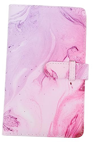 PRETYZOOM 1pc 96 Sheets Photo Album Wedding Scrapbook DIY Album Fashionable Scrapbook DIY Scrapbook Record Albums Instant Camera Album Album Compact Album Scrapbook Pink Pu Leather