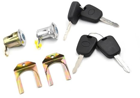 Siuku Compatible avec Peugeot pour 107 PM_ PN_1.0 2005-2014 9170.Y8 1608746380 9135S2 9136.T0 Ensemble de clés de Barillet de Serrure de Porte de Voiture