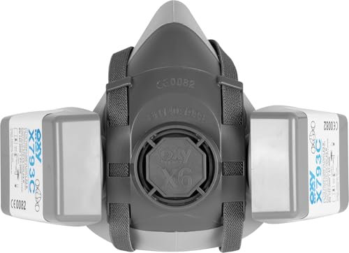 ACE Set di protezione respiratoria per artigiani e lavoratori edili - Maschera respiratoria con doppio filtro P3 - Semimaschera contro polvere e particelle