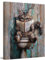 Leinwand Bilder Wanddeko Wc Badezimmer Deko Wandbilder Gäste Wc Badezimmer Bilder 30x40 cm Wandbilder mit Rahmen Lustige Niedliche Katze auf Toilette Kunstdruck Wandbild auf Wand Dekoration Wall Art