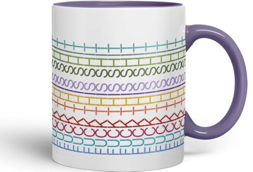 Vixar Fuck This Shit Mug Hidden Message Funny Adult Humor Sarcastic Gift Ceramic Coloured Mug Cup for Tea Coffee Hot Brew 330ml 11Oz Gift CT(Purple)
