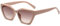 PPFVVTV Occhiali da sole classici retrò Cat Eye alla moda da uomo e da donna, vintage, sportivi, resistenti ai raggi UV400 (rosa)