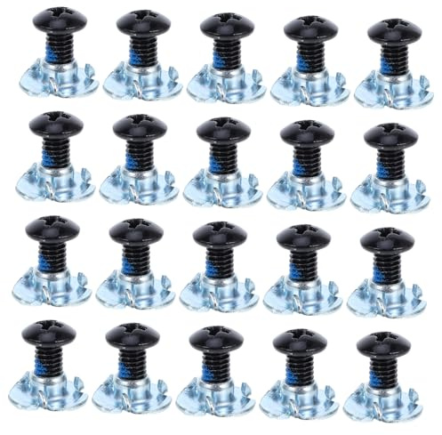 HEMOTON 20 Sets Inline Skate Buckle Replacement Screws with Slip Washers for Compatibility Roller Skating and Snowboarding Accessories Fast Repair for Athletes and Enthusiasts