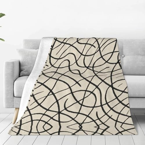 Coperta in micro pile ultra morbida con trama disegnata a mano, calda e accogliente, per divano letto e soggiorno 50x40