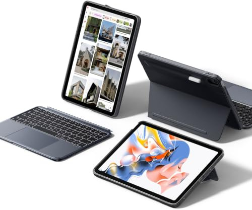 ESR for iPad Air 13 Inch Case Keyboard M4/M3/M2 (2026/2025/2024), Magnetic Detachable Keyboard, Portrait/Landscape Modes, Large Click-Anywhere Trackpad, Backlit Keys, Shift Series, Dark Gray
