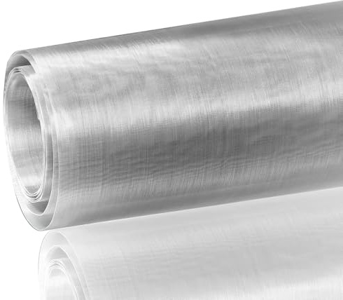 304 Stainless Steel Wire Mesh Roll, 2.9M x 300mm Large Size Metal Rodent Meshs 60 Mesh Fine Insect Pest Proofing Meshs for Air Brick Covers Vents Garden