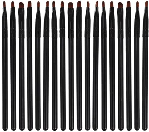 Outanaya Kit de Pinceaux Maquillage 18 Pièces en Fibres Synthétiques Noires pour Application Délicate et Tenue Longue Durée Fond de Teint Correcteur et Eyeliner