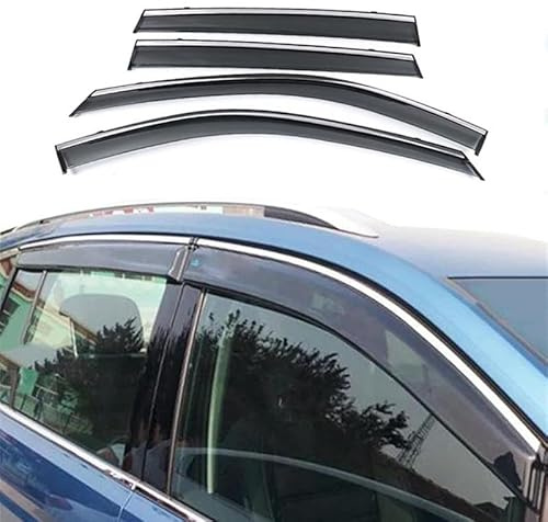 VAPORVERSE Deflectores de Viento para FIAT 500E + FIAT 500E Cabrio Elektro AB Bj.2020 sw, Ventana Cortavientos Viseras Cortavientos para Ventanas de Coche
