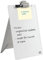 Nobo Glas-Whiteboard Desktop-Notizboard, Trocken Abwischbare Glas-Oberfläche, Tragbar, Rahmenlos, 216 x 297 mm, A4, Inkl. Markerstift und Abnehmbarem Clip, Brilliant Weiß, 1905173
