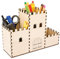 Stiftebox Burg aus Holz für Kinder und kleine Ritter, Bausatz zum Basteln für Jungen und Mädchen - Organizer