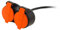 Zenitech - Prolunga impermeabile a 2 prese con valvola arancione 2P+T H07RN-F, 3 x 1,5 mm², 10 m