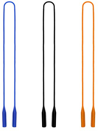 JM Fermo Cinturino per Occhiali in Silicone Elastico Custodie per Occhiale Impermeabili, Catena di Occhiali da Sole Sportivi Donna Uomo Bambini 3 Pacchi Mescola Colore