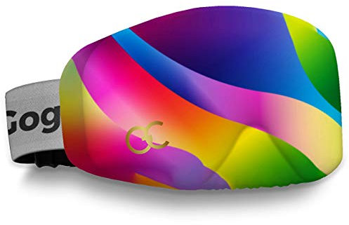 GogglesCover: Protective ski and snowboard goggles cover,rainbow flow design