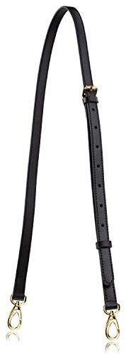 Allzedream Ersatz-Umhängetasche aus echtem Leder, lang, verstellbar, Schwarz, Medium