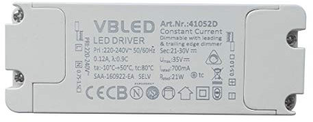 VBLED LED Netzteil 700mA / 21-30V DC/max. 21W / Dimmbar